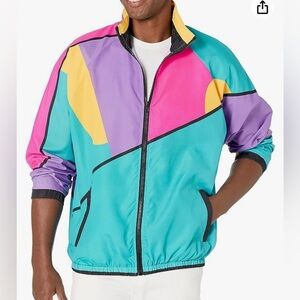 NWT Funny Guy Mugs 80’s & 90’s Retro Windbreaker Men’s Size Small.